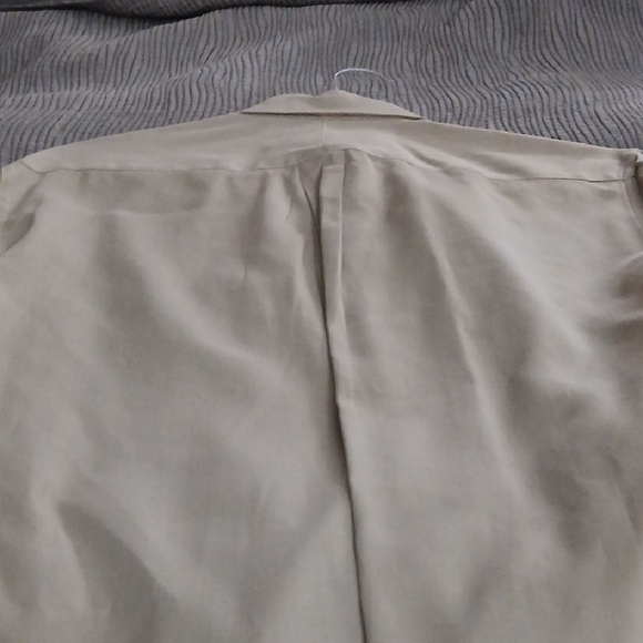 Men's Beige Casual Button Down Shirt - Picture 7 of 8